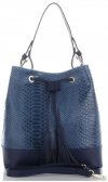 GEANȚĂ DIN PIELE shopper bag Vittoria Gotti denim V344