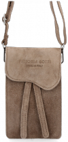 GEANȚĂ DIN PIELE universală Vittoria Gotti maro pământiu V6256C