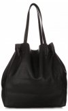 GEANȚĂ DIN PIELE shopper bag Genuine Leather negru 1158
