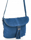 GEANȚĂ DIN PIELE tip poștaș Vittoria Gotti denim DB20