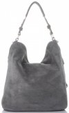 GEANȚĂ DIN PIELE universală Genuine Leather gri 5577C