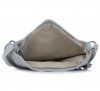 GEANȚĂ DIN PIELE tip poștaș Genuine Leather gri deschis 4022