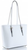 GEANȚĂ DIN PIELE clasică Genuine Leather alb 3303