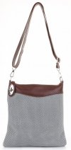 GEANȚĂ DIN PIELE tip poștaș Genuine Leather gri 14