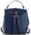 GEANȚĂ DIN PIELE rucsac Vittoria Gotti bleumarin V3199