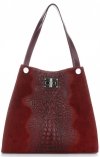 GEANȚĂ DIN PIELE shopper bag Vera Pelle roșu 10477