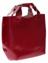 GEANȚĂ DIN PIELE shopper bag Vera Pelle roșu 854