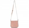 GEANȚĂ DIN PIELE tip poștaș Genuine Leather roz de pudră 0003