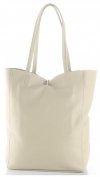 GEANȚĂ DIN PIELE shopper bag Vittoria Gotti bej V299F
