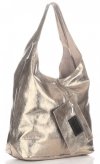 GEANȚĂ DIN PIELE shopper bag Vittoria Gotti auriu V5012