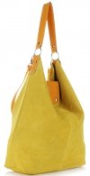GEANȚĂ DIN PIELE shopper bag Vittoria Gotti galben V3292C