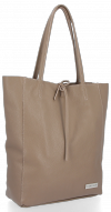 GEANȚĂ DIN PIELE shopper bag Vittoria Gotti maro pământiu V21E