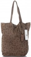 GEANȚĂ DIN PIELE shopper bag Vittoria Gotti kaki VL299