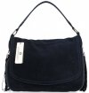 GEANȚĂ DIN PIELE tip poștaș Vittoria Gotti bleumarin V5022