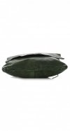 GEANȚĂ DIN PIELE tip poștaș Genuine Leather verde de sticlă L5127