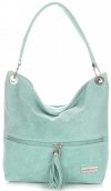 GEANȚĂ DIN PIELE shopper bag Vittoria Gotti mentă V3821