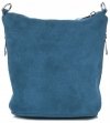GEANȚĂ DIN PIELE tip poștaș Genuine Leather denim 85A