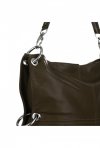 GEANȚĂ DIN PIELE shopper bag Vera Pelle ciocolatiu 25