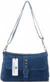 GEANȚĂ DIN PIELE tip poștaș Vittoria Gotti denim V71014