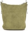 GEANȚĂ DIN PIELE tip poștaș Genuine Leather verde 85A