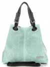 GEANȚĂ DIN PIELE shopper bag Vittoria Gotti mentă V2L