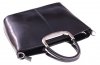 Kožené kabelka kufrík Genuine Leather čierna 430