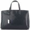 Kožené kabelka kufrík Genuine Leather šedá 3239