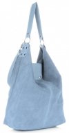 Kožené kabelka shopper bag Vittoria Gotti svetlo modrá V3292C