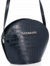 Kožené kabelka listonoška Vittoria Gotti tmavo modrá VG806