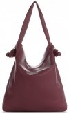 Kožené kabelka shopper bag Vittoria Gotti bordová V5701