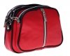 Kožené kabelka listonoška Genuine Leather 333 červená