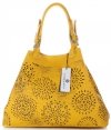 Kožené kabelka shopper bag Vittoria Gotti žltá V8913