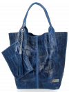 Kožené kabelka shopper bag Vittoria Gotti jeans B15