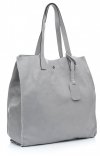 Kožené kabelka shopper bag Vera Pelle šedá 205454