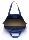 Kožené kabelka shopper bag Genuine Leather modrá 6047