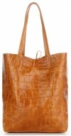Kožené kabelka shopper bag Vittoria Gotti ryšavá V299COCO