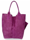Kožené kabelka shopper bag Vittoria Gotti fialová B23