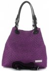 Kožené kabelka shopper bag Vittoria Gotti fialová V80047