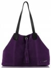 Kožené kabelka shopper bag Vittoria Gotti fialová V3076