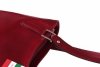 Kožené kabelka listová kabelka Genuine Leather 839 červená