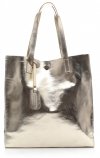 Kožené kabelka shopper bag Vera Pelle zlatá 205454