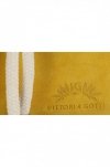 Kožené kabelka shopper bag Vittoria Gotti žltá V26A