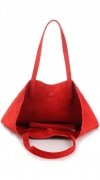 Kožené kabelka shopper bag Vera Pelle červená 601