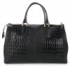 Kožené kabelka kufrík Genuine Leather hnedá 8096