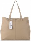 Kožené kabelka shopper bag Vittoria Gotti zemitá V5705
