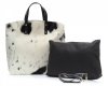 Kožené kabelka shopper bag Genuine Leather čierna 806576