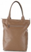 Kožené kabelka shopper bag Vittoria Gotti zemitá V270