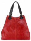 Kožené kabelka shopper bag Vittoria Gotti červená V2L