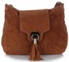 Kožené kabelka listonoška Genuine Leather hnedá 4022