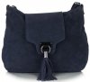 Kožené kabelka listonoška Genuine Leather tmavo modrá 4022